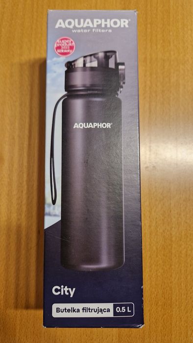 Nowa czarna butelka Aquaphor City 0,5l