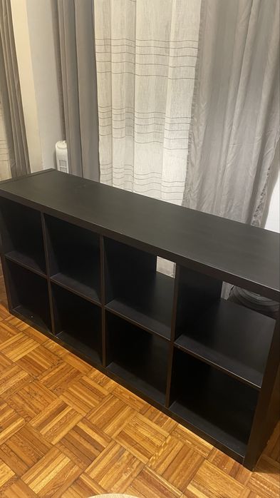 Estante 8 cubos Kallax Ikea Preta
