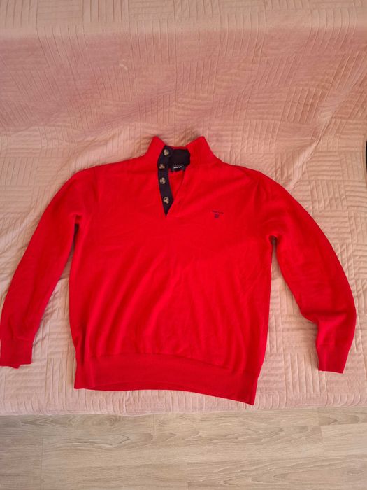 GANT sweter męski marki premium rozmiar L czerwień