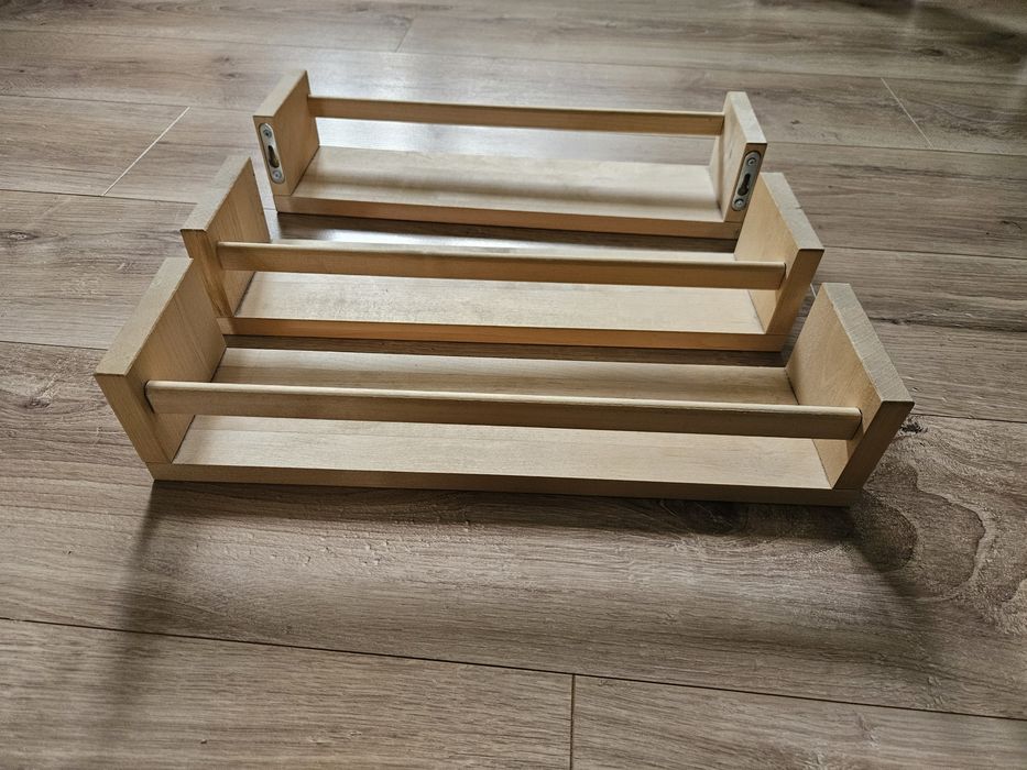 Półeczki 3 szt jasne drewno