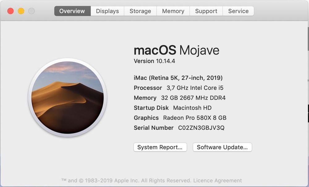 iMac 27” Retina 5K (2019) – Excelente Estado 3.7GHz i5 32GB + Teclado Rato