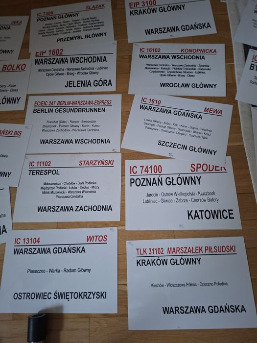 Pakiet 20 tablic PKP intercity