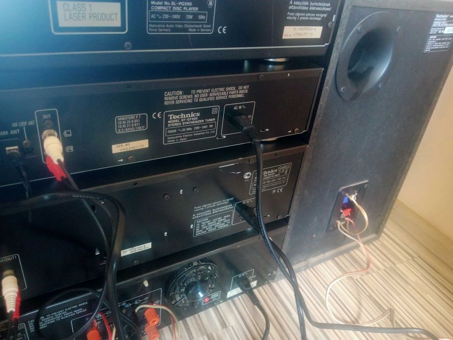 Duża Wieża Hi-Fi TECHNICS kpl.+BT tj.JBL,Denon,Sony