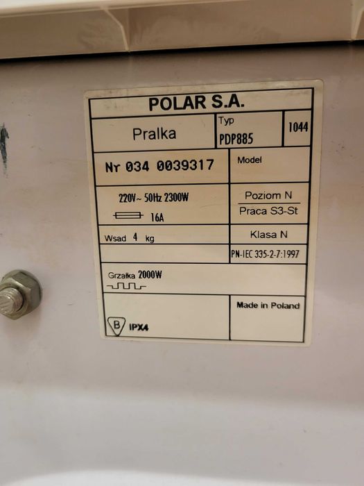 Pralka Polar PDP885