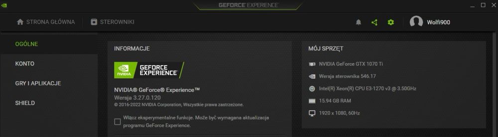 Komputer GTX 1070ti 8gb i7 4850HQ 16gb ram SSD 480gb