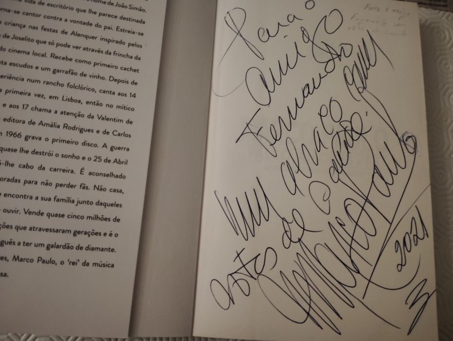 Livro Marco Paulo Palco,Amores e Fé As Histórias Nunca Contadas Novo Autografado