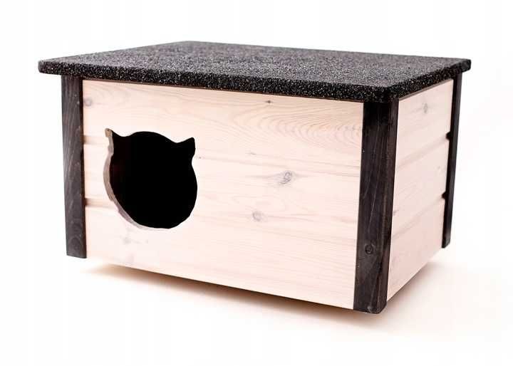 NOWA Ocieplana Buda Dla Psa i Kota Legowisko Na Zimę Drewniana