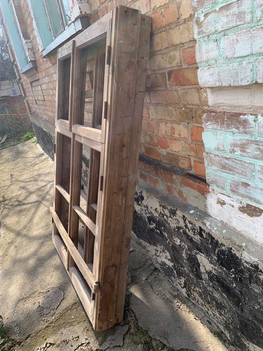 Большая рама оконная деревянная створка окно с форточками