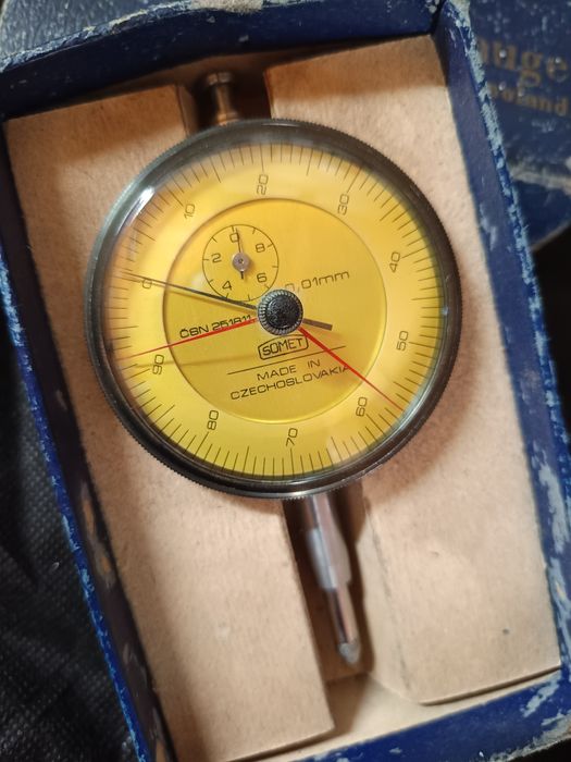 Czujnik zegarowy SOMET 0,01 mm – Czechosłowacja, oryginał