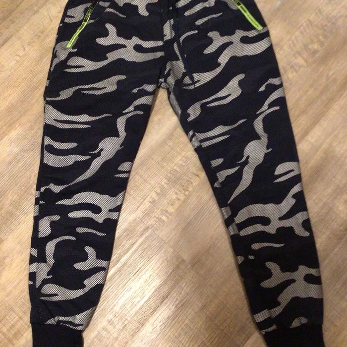 Calças de jogging na moda, XXL, em azul escuro/refletoras, como NOVO