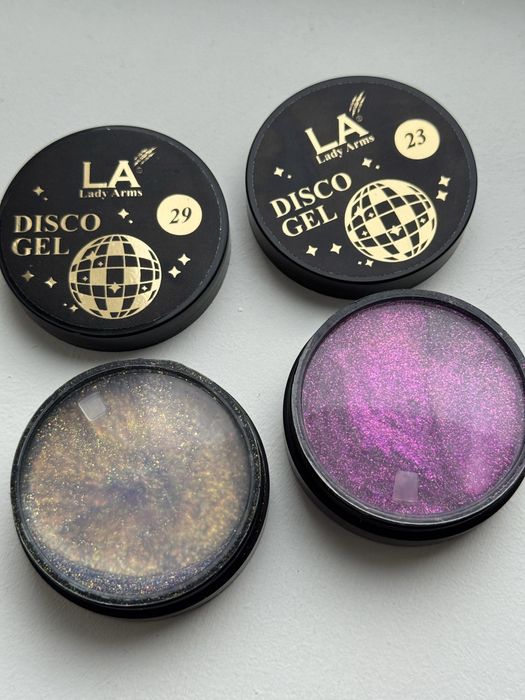 Гелі космічні disco gel Lady arms 25 мл для манікюру для нарощування