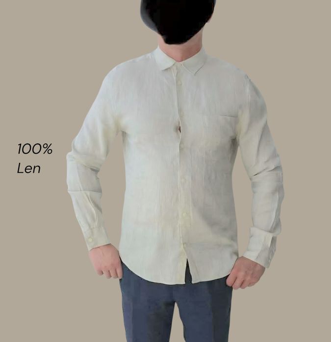 H&M premium 100% Lniana koszula męska M