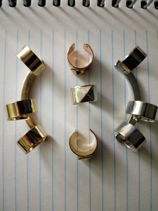 Piercing brinco prateado dourado