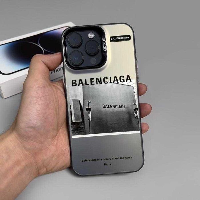 Стильний  чохол з принтом б*ленсиага для iPhone чехол аксесуар для на айфон