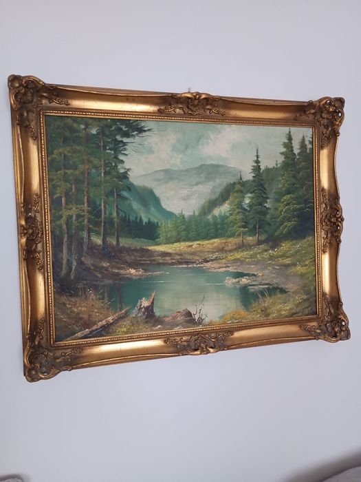 Pejzaż górski - olej/płótno - Fritz Zschiesche