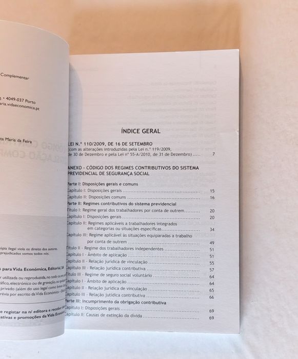 Código Contributivo e legislação complementar