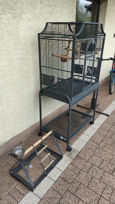 Klatka dla papug duża solidna dużo funkcji