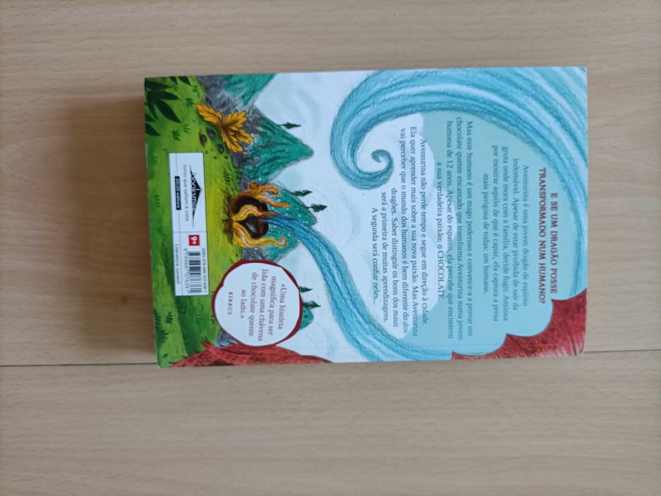 Livro-o dragão com coração de chocolate