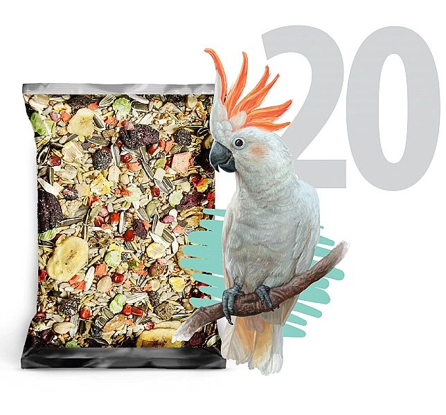 20kg Karma dla PAPUG dużych i średnich KOKTAJL pokarm PREMIUM Champi