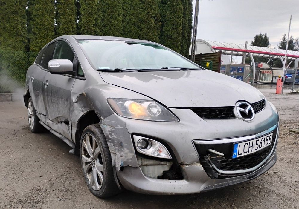 Mazda CX-7 2009r, 2.2 Diesel 4x4. Uszkodzony prawy bok. Jeździ.