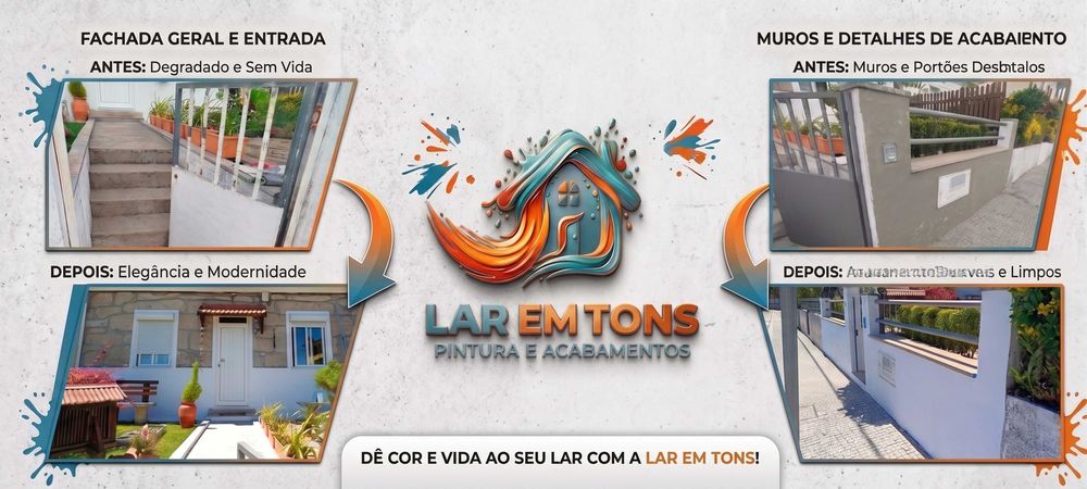Pintura interior/exterior e acabamentos , outros serviços (Preço desde 7€)