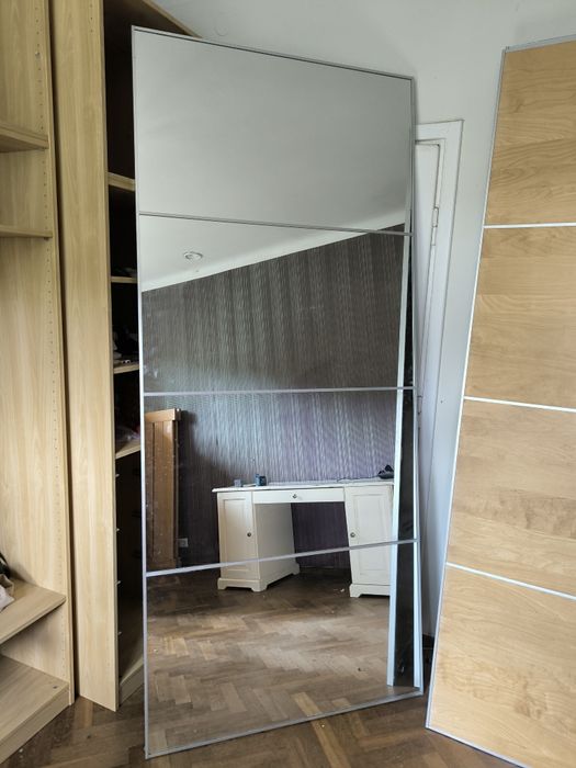 Drzwi przesuwne do IKEA PAX, lustro i drewno