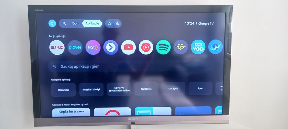 Sprzedam TV Sony Bravia KDL-40EX710 + box Smart TV Strong Google +dekoder nc+
