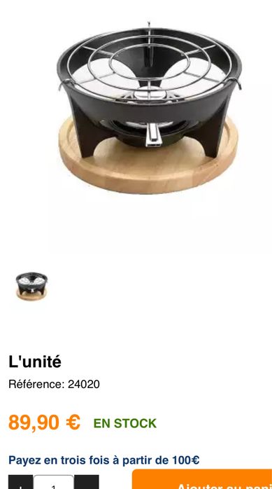 Фондюшница (горелка) Invicta чугунная 23см+ какелон (чугун).