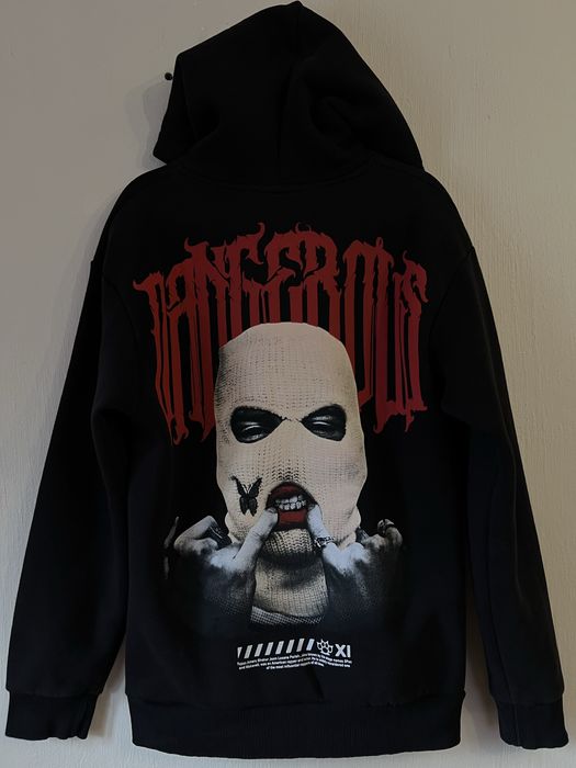Bluza z kapturem ta drukiem na plecach Gangs