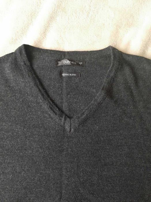 Ciemnoszary sweter 50% MERINO Dunnes