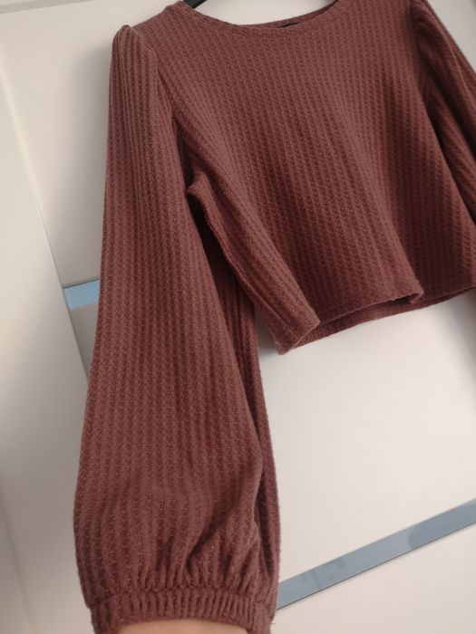 Shein sweterek o krótszym kroju szerokie rękawy S