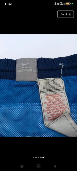 Spodenki Nike Vintage Silver Tag Y2K Baggy Mesh kąpielowki