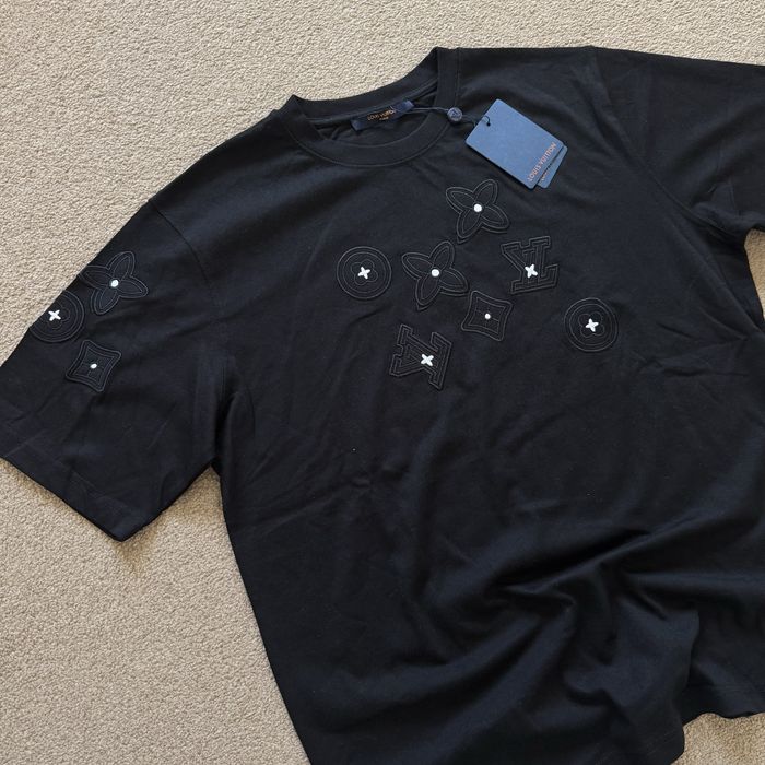 Meska koszulka t-shirt czarna Louis Vuitton XXL