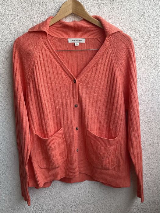 Sweterek M&S uk18 46 ideał 100% len lniany