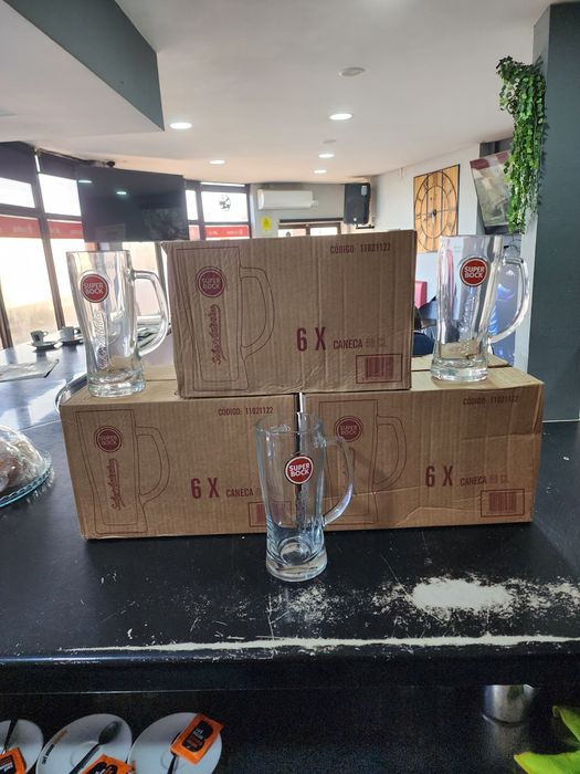 Canecas Super Bock 50cl – Novas Caixa Com 6 Unidades