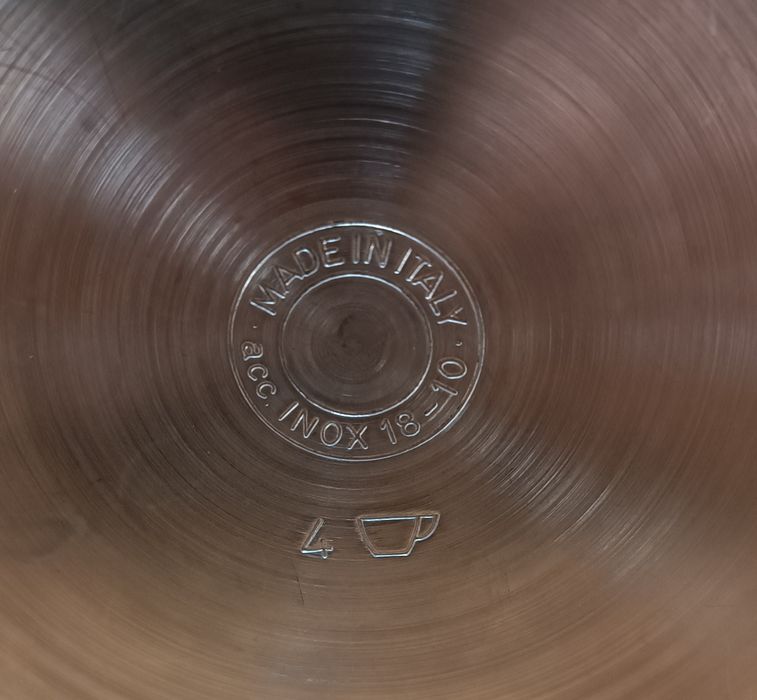 Cafeteira Vintage Guido Bergna (GB) - Aço Inox 18/10 - Design Italiano