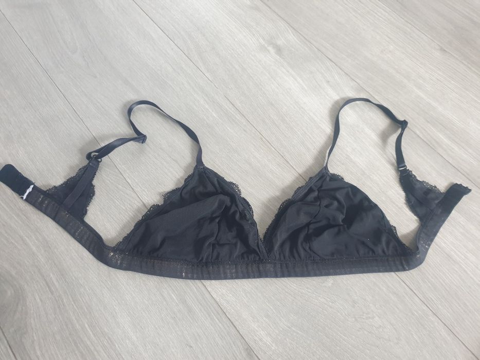 #komplet #bielizna #czarny #75B #biustonosz #koronka #stanik#stringi #majtki  #3szt