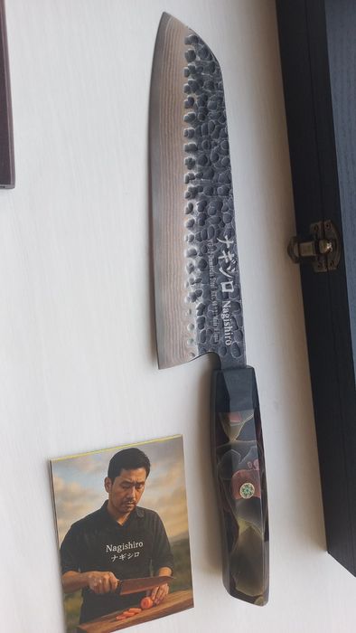 Японський кухонний ніж Nagishiro VG10 з ножнами, міддю
