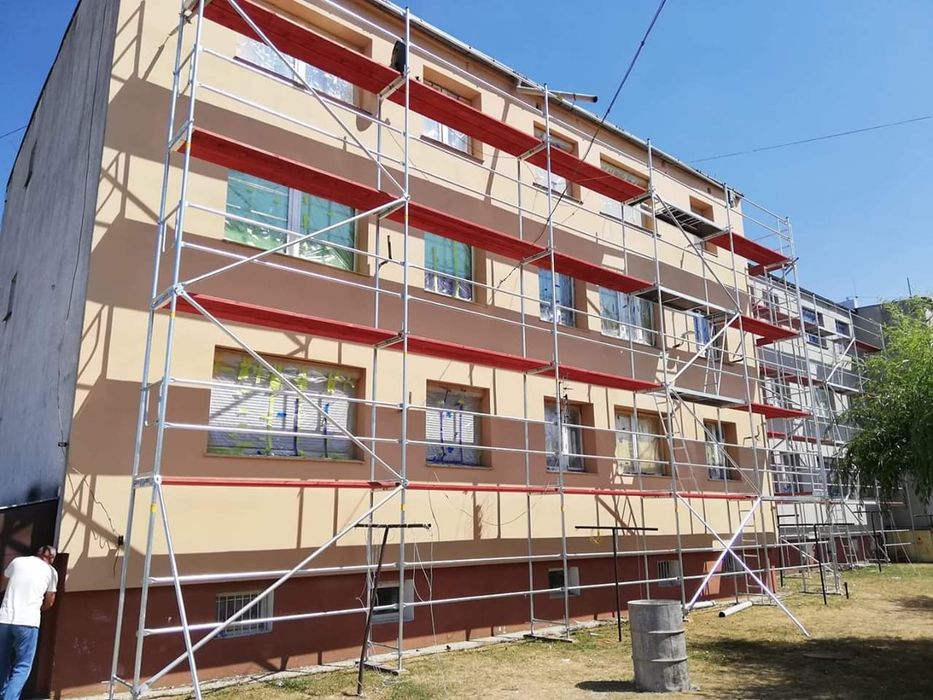 WYNAJEM RUSZTOWAŃ Elewacyjne, Przejezdne, Zsypy gruzu, prace budowlane