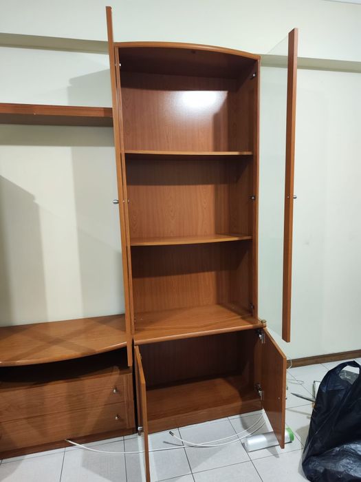 Móvel moderno de sala 3 Módulos castanho