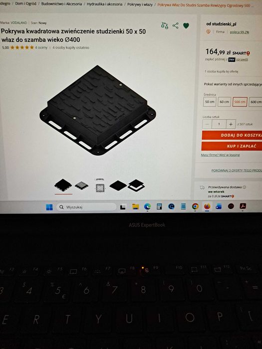 Pokrywa do studzienki rewizyjnej, kanalizacyjnej