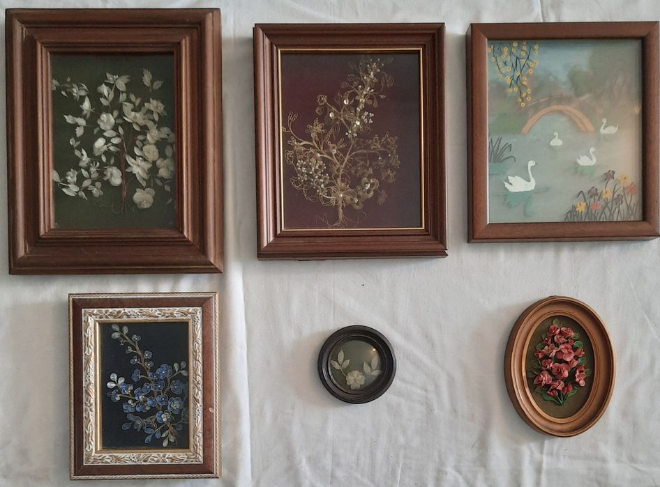 Quadros e travessas de artesanato