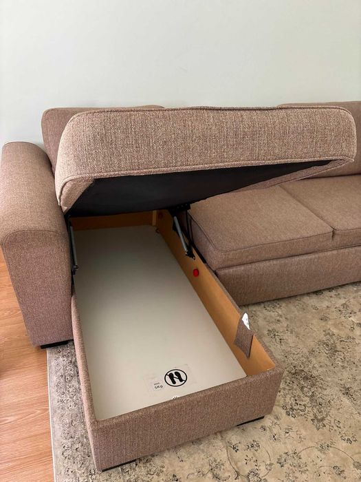 Sofá cama chaise longue 3 lugares
