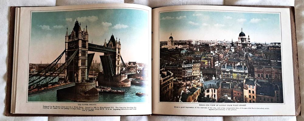 Álbum antigo “The Savoy Album – London” c.1915–1918 | Fotografias coloridas | Printed in Saxony