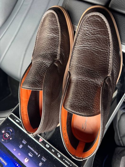 Кожаные лоферы Santoni