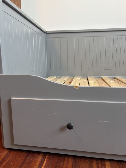 Łóżko Ikea Hemnes Szare