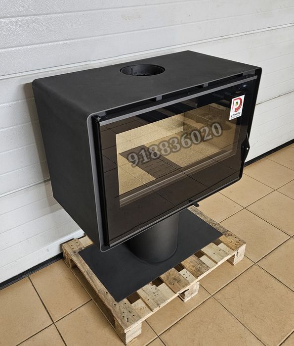Salamandra Lenha Com Pé - 80cm - Ventilação - Nacional - NOVAS