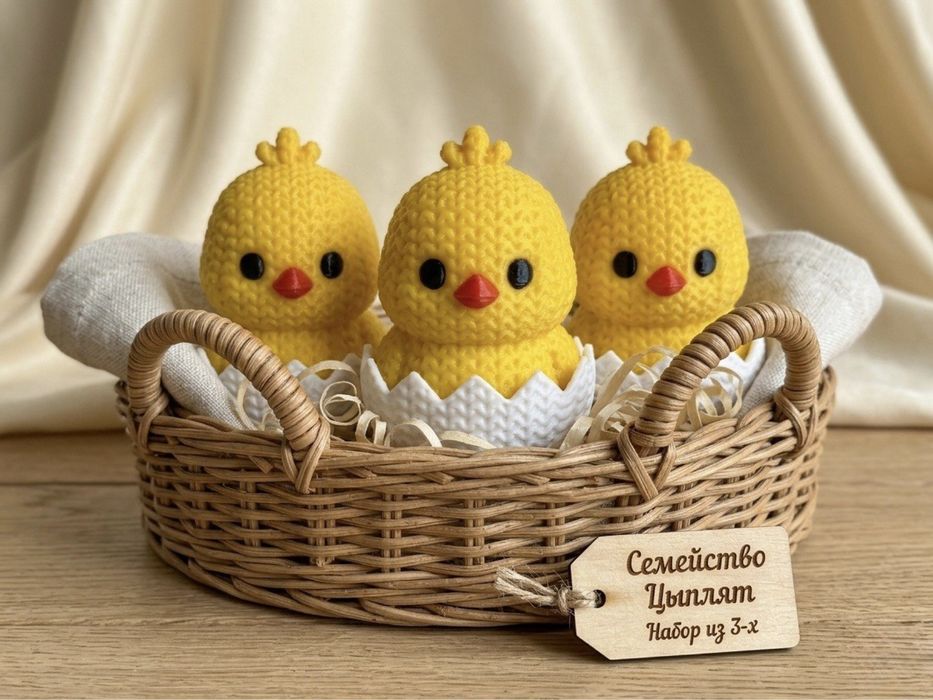 Комплект  пасхальных цыплят