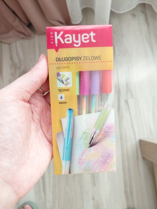 Dwukolorowe długopisy żelowe