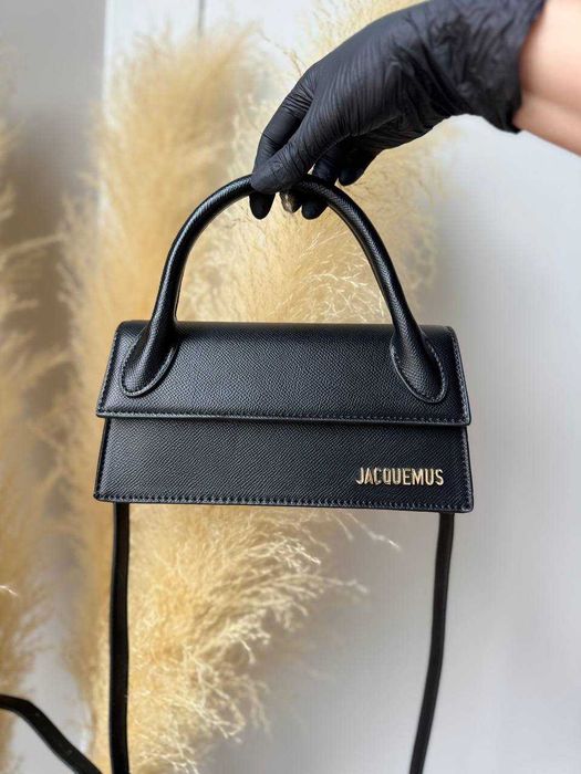 Cумочка сумка jacquemus чорна та помаранчева